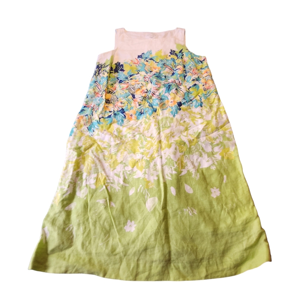 J.Jill Love Linen Women's Floral Sundress w/Liner Size Small F30